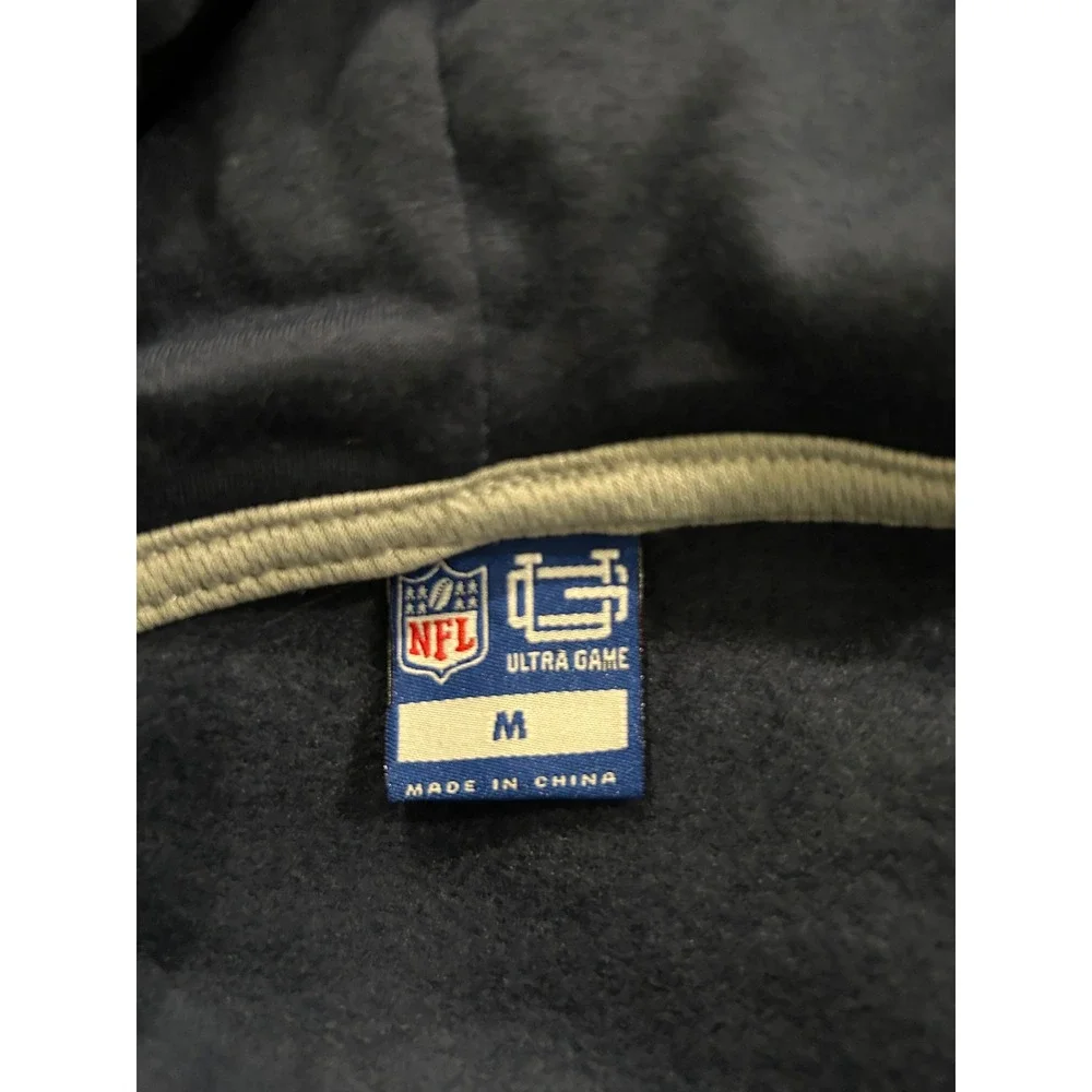 NFL Ultra Game Dallas Cowboys Mens Navy Blue Full Zip Hoodie Sweatshirt NEW - Picture 12 of 13